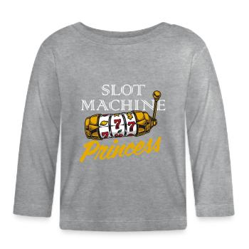 Machine à sous, Jeux d’argent, Machine à sous - T-shirt manches longues bio Bébé - gris chiné - Devant