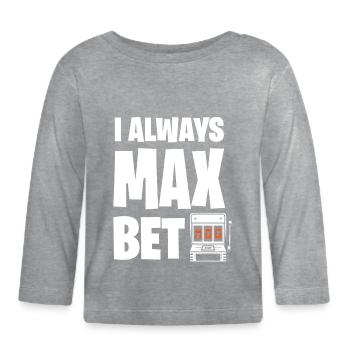 Machine à sous, Jeux d’argent, Machine à sous - T-shirt manches longues bio Bébé - gris chiné - Devant