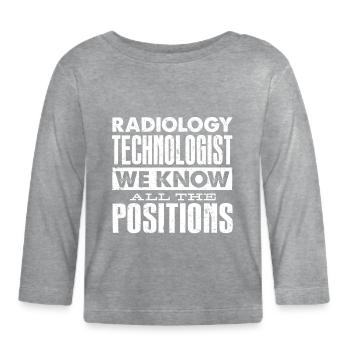 Radiologie, Radiologe - Baby Bio-Langarmshirt - Grau meliert - Vorne