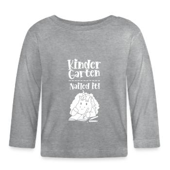Kindergarten Volltreffer Erste Klasse Einschulung - Baby Bio-Langarmshirt - Grau meliert - Vorne