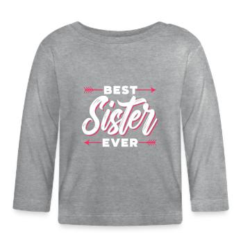 Beste Schwester Aller Zeiten Freund Schwestern - Baby Bio-Langarmshirt - Grau meliert - Vorne