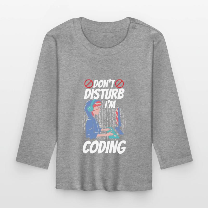Ne vous embêtez pas: je programme Coding Coder T-shirt manches longues bio Bébé