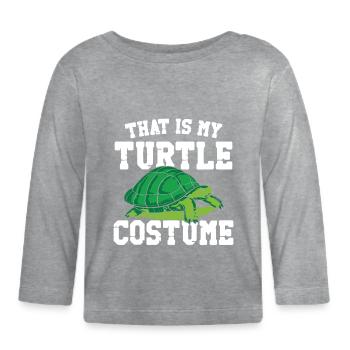 Tortue de mer Tortue Halloween Ça - T-shirt manches longues bio Bébé - gris chiné - Devant