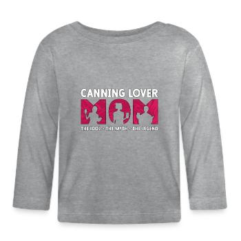 Amant de la mise en conserve maman l’idole le mythe saison de la mise en conserve - T-shirt manches longues bio Bébé - gris chiné - Devant