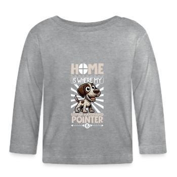 Accueil - German Stichelhaar - T-shirt manches longues bio Bébé - gris chiné - Devant