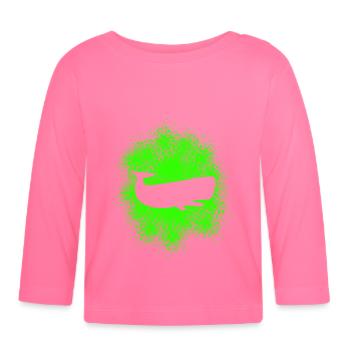 Cachalot, protecteur de l’océan - T-shirt manches longues bio Bébé - rose azalée - Devant