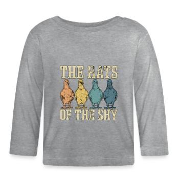Homing Pigeon The Rats Of The Sky Bird Watching - Organic Baby Long Sleeve T-Shirt - heather grey - Front