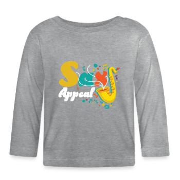 Saxophones Pun Sax Appeal - Organic Baby Long Sleeve T-Shirt - heather grey - Front