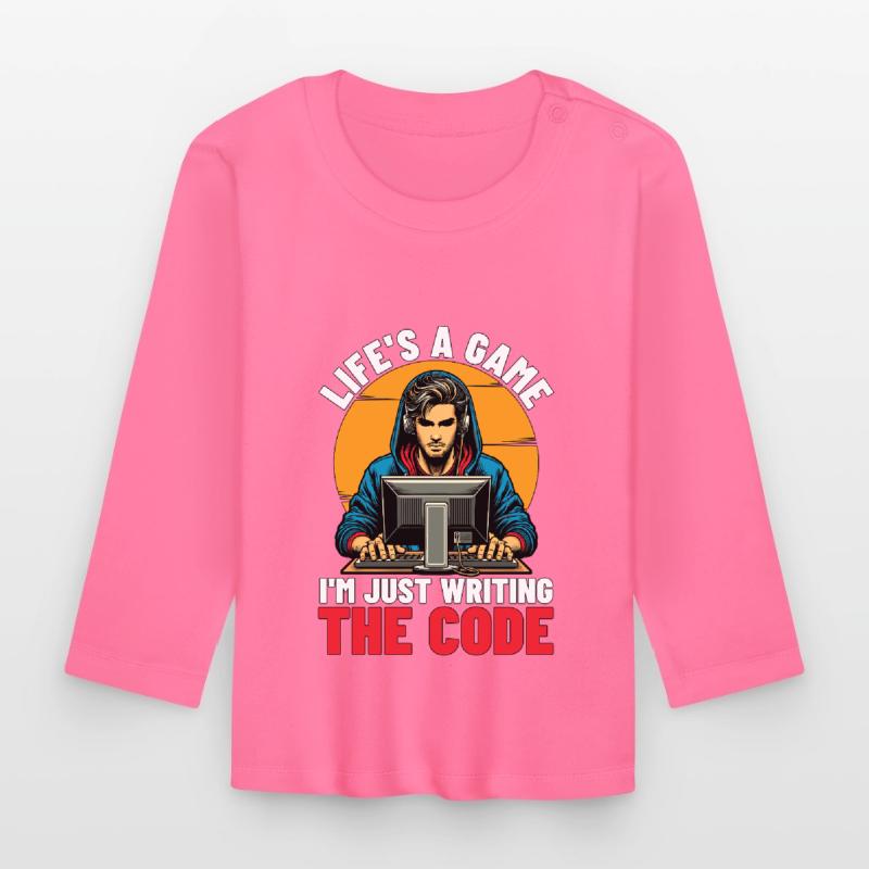 Coder Life's A Game I'm Just Web Developer Coders Baby Bio-Langarmshirt