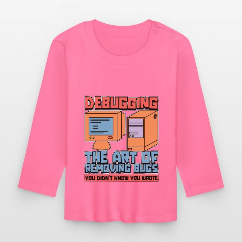 Coder Debugging The Art Of Removing Bugs Developer Baby Bio-Langarmshirt