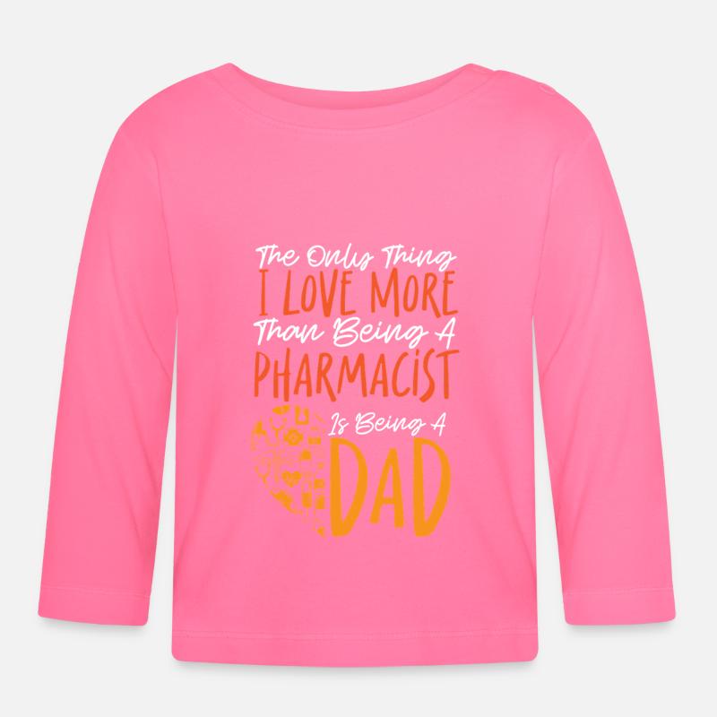 Technicien en pharmacie - T-shirt manches longues bio Bébé - rose azalée
