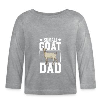 Papa d’un cheval Galla - T-shirt manches longues bio Bébé - gris chiné - Devant