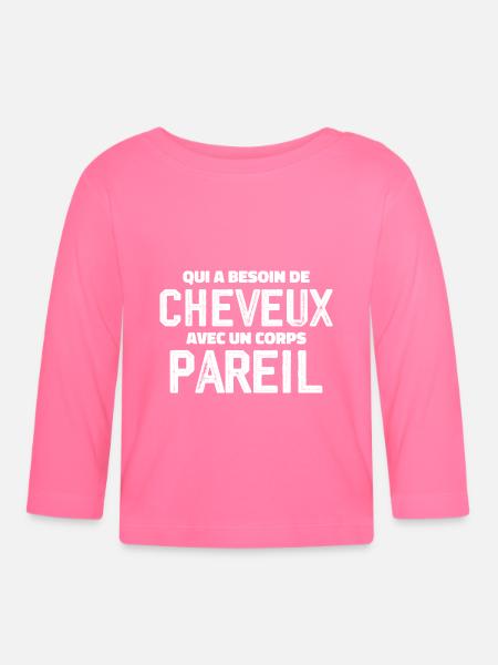Für Glatze Lustige Glatze - Baby Bio-Langarmshirt - Azalea
