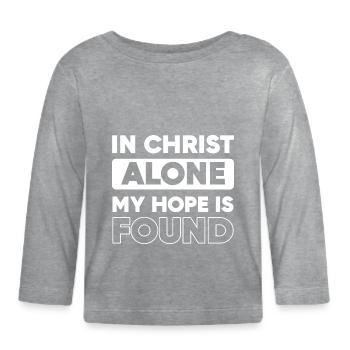 Bible Verse la Bible - T-shirt manches longues bio Bébé - gris chiné - Devant