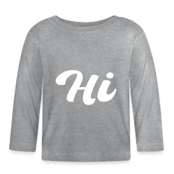 Salut - T-shirt manches longues bio Bébé - gris chiné - Devant