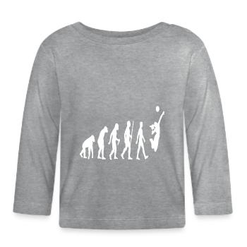 Evolution Volleyball - Baby Bio-Langarmshirt - Grau meliert - Vorne