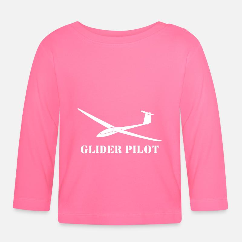 Glider pilot glide pilot glider gift - Organic Baby Long Sleeve T-Shirt - azalea