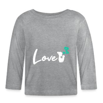 Mutter - Baby Bio-Langarmshirt - Grau meliert - Vorne