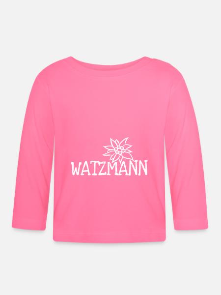 Edelweiss Watzmann - Baby Bio-Langarmshirt - Azalea