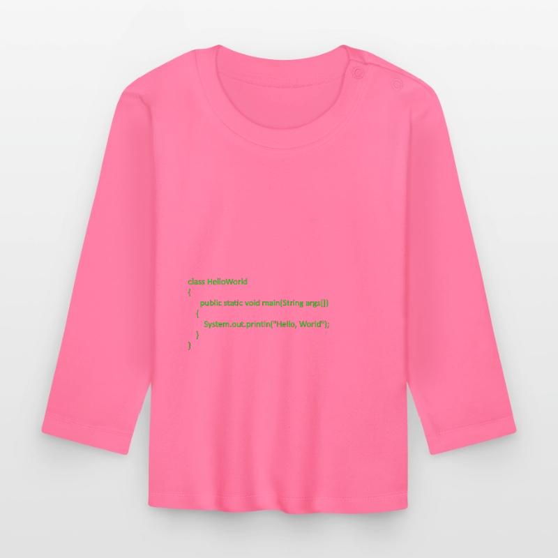 Java Hello World Organic Baby Long Sleeve T-Shirt
