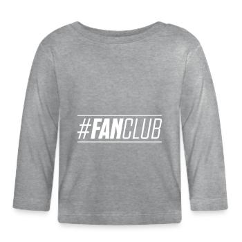 fan club hashtag - Baby Bio-Langarmshirt - Grau meliert - Vorne