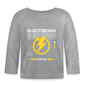 Circuits de tension Electro Electro Electrician - T-shirt manches longues bio Bébé - gris chiné - Devant