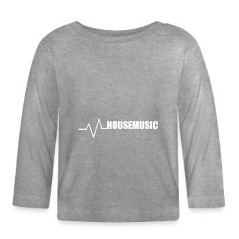 Housemusice Deephouse Progressive House EDM - Organic Baby Long Sleeve T-Shirt - heather grey - Front