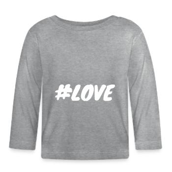 #LOVE - Baby Bio-Langarmshirt - Grau meliert - Vorne