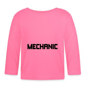 MECHANIC - Organic Baby Long Sleeve T-Shirt - azalea - Front