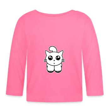 Kitty - Organic Baby Long Sleeve T-Shirt - azalea - Front