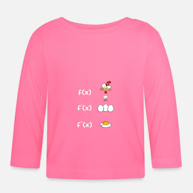 Matematik afledning kylling Studerende lærer gave - Langærmet babyshirt af økologisk bomuld - azalea