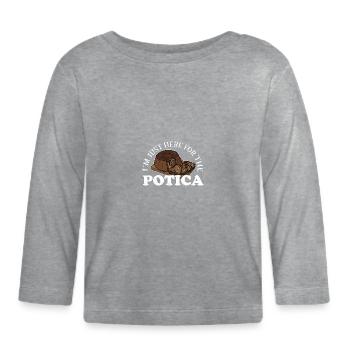 Potica Slowenische Küche Dessert Rollkuchen - Baby Bio-Langarmshirt - Grau meliert - Vorne