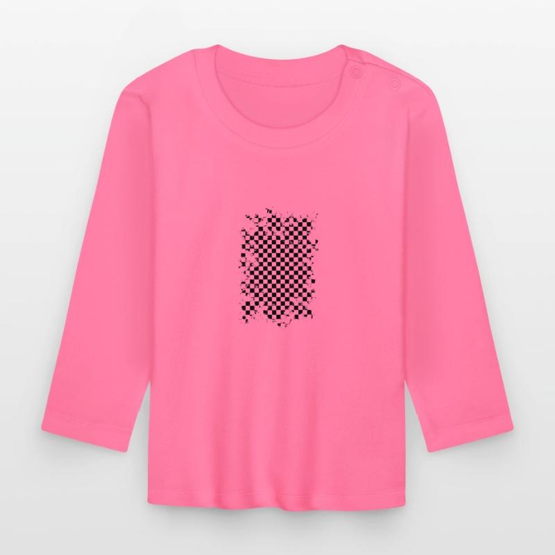 Chess game chess field chess pattern design Organic Baby Long Sleeve T-Shirt