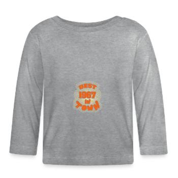 1967 - T-shirt manches longues bio Bébé - gris chiné - Devant