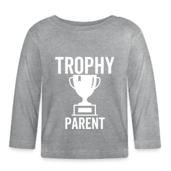 Trophée Parent - T-shirt manches longues bio Bébé - gris chiné - Devant