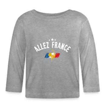 Allez France - T-shirt manches longues bio Bébé - gris chiné - Devant