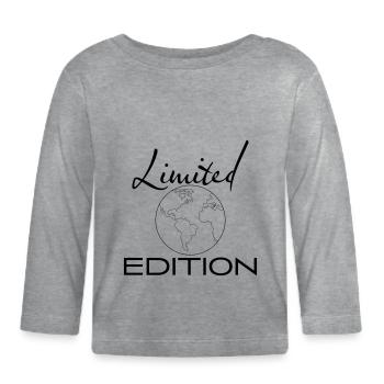 Planet Earth Limited Edition - T-shirt manches longues bio Bébé - gris chiné - Devant