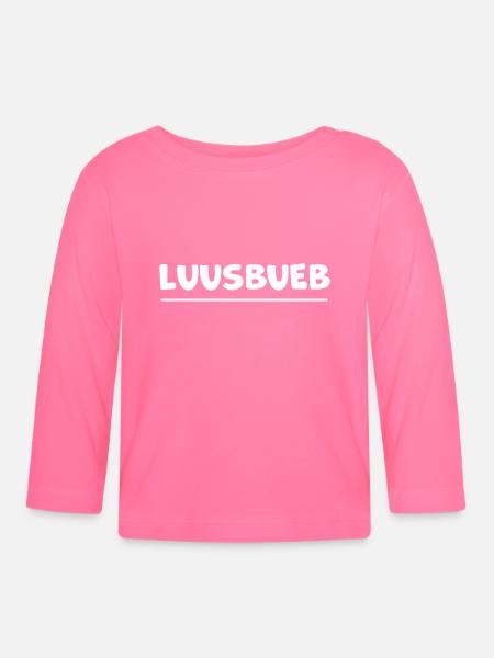 Luusbueb | Schweizerdeutsch | Schweiz | Kind - Baby Bio-Langarmshirt - Azalea