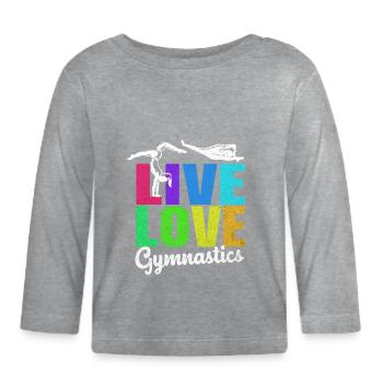 Gymnastics - Organic Baby Long Sleeve T-Shirt - heather grey - Front