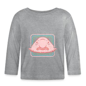 Blobfish - Organic Baby Long Sleeve T-Shirt - heather grey - Front