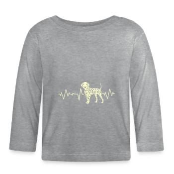 Dalmatiner - Baby Bio-Langarmshirt - Grau meliert - Vorne
