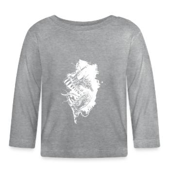 Art - T-shirt manches longues bio Bébé - gris chiné - Devant