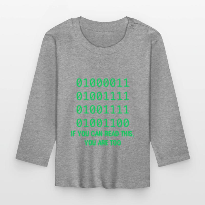 Computer Binary Code Developers Gift Organic Baby Long Sleeve T-Shirt
