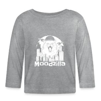 Katze Witzig - Baby Bio-Langarmshirt - Grau meliert - Vorne