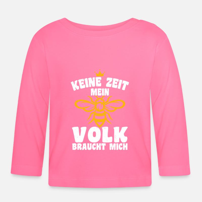 Pas le temps, mon peuple a besoin de moi - T-shirt manches longues bio Bébé - rose azalée