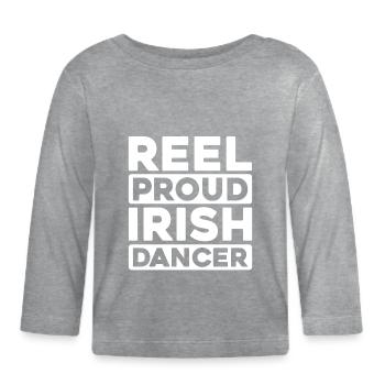 Irish Dance Irischer Tanz - Baby Bio-Langarmshirt - Grau meliert - Vorne