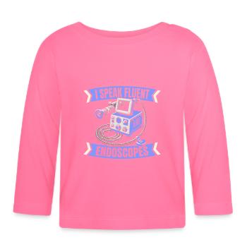 Technicien en endoscopie - T-shirt manches longues bio Bébé - rose azalée - Devant