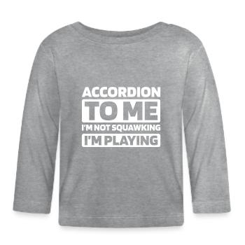 Accordéon - T-shirt manches longues bio Bébé - gris chiné - Devant