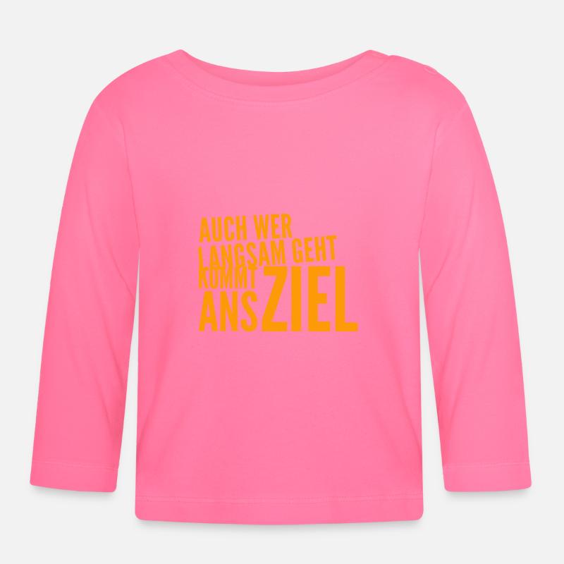 Je prends mon temps - T-shirt manches longues bio Bébé - rose azalée