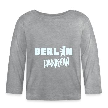 Berlin Pankow lettering Grafitti souvenir district - Organic Baby Long Sleeve T-Shirt - heather grey - Front